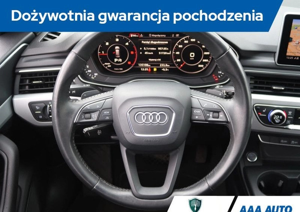 Audi A4 cena 81000 przebieg: 135106, rok produkcji 2017 z Żarki małe 407